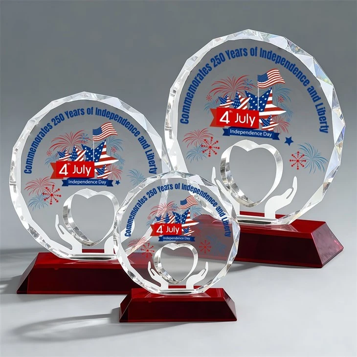 America 250th Birthday Celebration Souvenir Crystal Awards Gifts factory