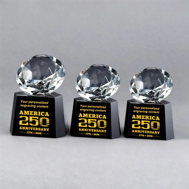 America 250th Birthday Celebration Souvenir Crystal Awards Gifts high quality